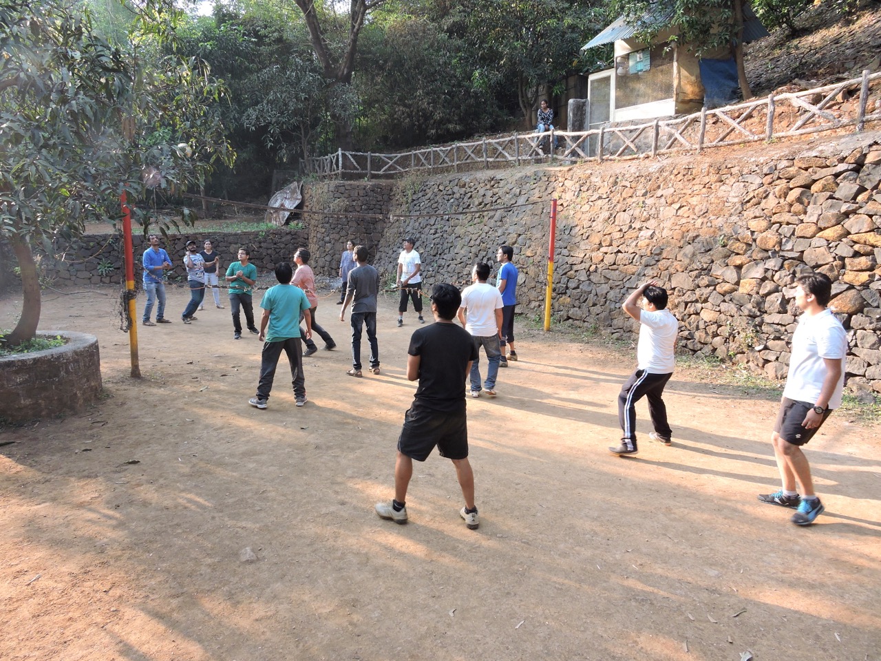 Playing Volleyball